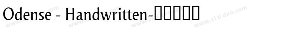 Odense - Handwritten字体转换